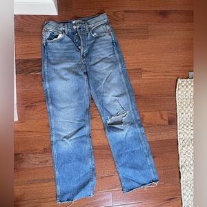 RE/DONE 90S HIGH-RISE LOOSE STRAIGHT-LEG JEANS - size 25